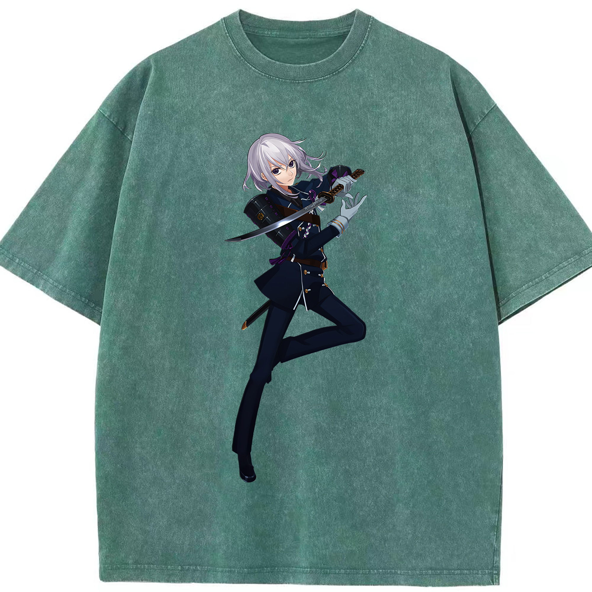 （画像用） 刀剣乱舞 Touken Ranbu 綿100% ヴィンテージ風 半袖Tシャツ（フロントプリント）